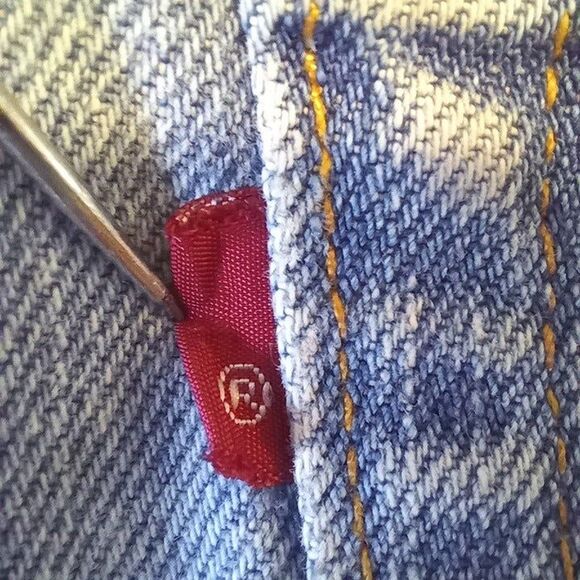 Vintage Levis Size 38x30 550 Relaxed Straight Leg Jeans-Red Tab-1990s-Lt Wash - Picture 9 of 12